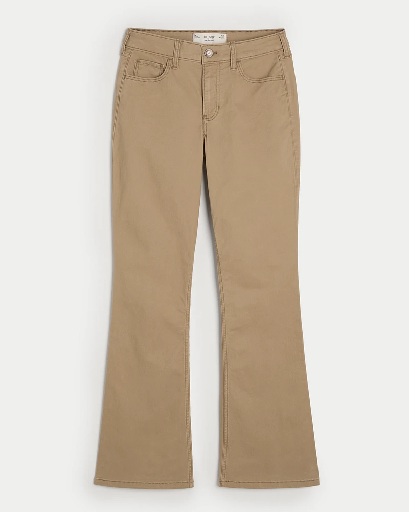 Mid-Rise Khaki Boot Jeans