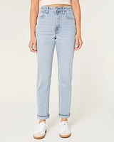 Ultra High-Rise Light Wash Mom Jeans