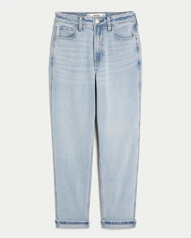 Ultra High-Rise Light Wash Mom Jeans