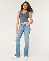 Low-Rise Light Wash Boot Jeans