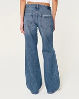 Low-Rise Ripped Medium Wash Baggy Jeans