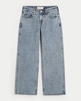 Low-Rise Medium Wash Baggy Jeans