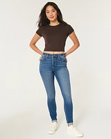 Curvy High-Rise Dark Wash Super Skinny Jeans