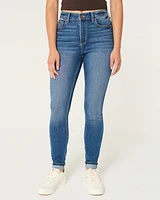 Curvy High-Rise Dark Wash Super Skinny Jeans