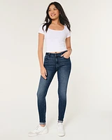 High-Rise Medium Wash Super Skinny Jeans