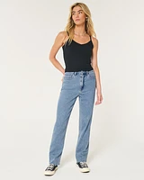 Ultra High-Rise Medium Wash 90s Straight Jeans