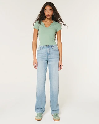 Ultra High-Rise Medium Wash Dad Jeans
