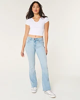 Curvy Mid-Rise Light Wash Boot Jeans