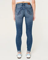 High-Rise Ripped Medium Wash Super Skinny Jeans