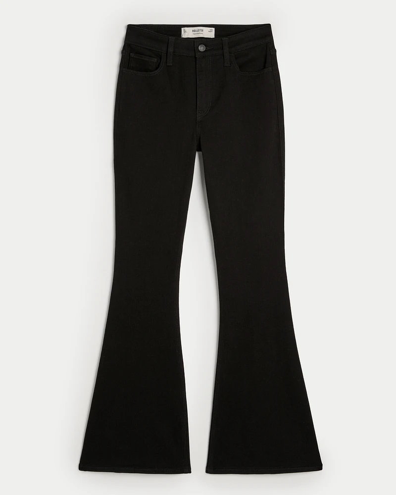 High-Rise Black Flare Jeans