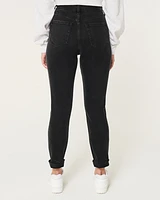 Curvy Ultra High-Rise Ripped Black Mom Jeans