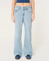 Low-Rise Medium Wash Baggy Jeans