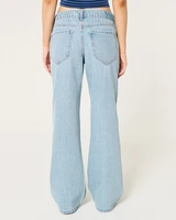 Low-Rise Medium Wash Baggy Jeans