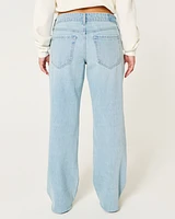 Low-Rise Light Wash Baggy Jeans