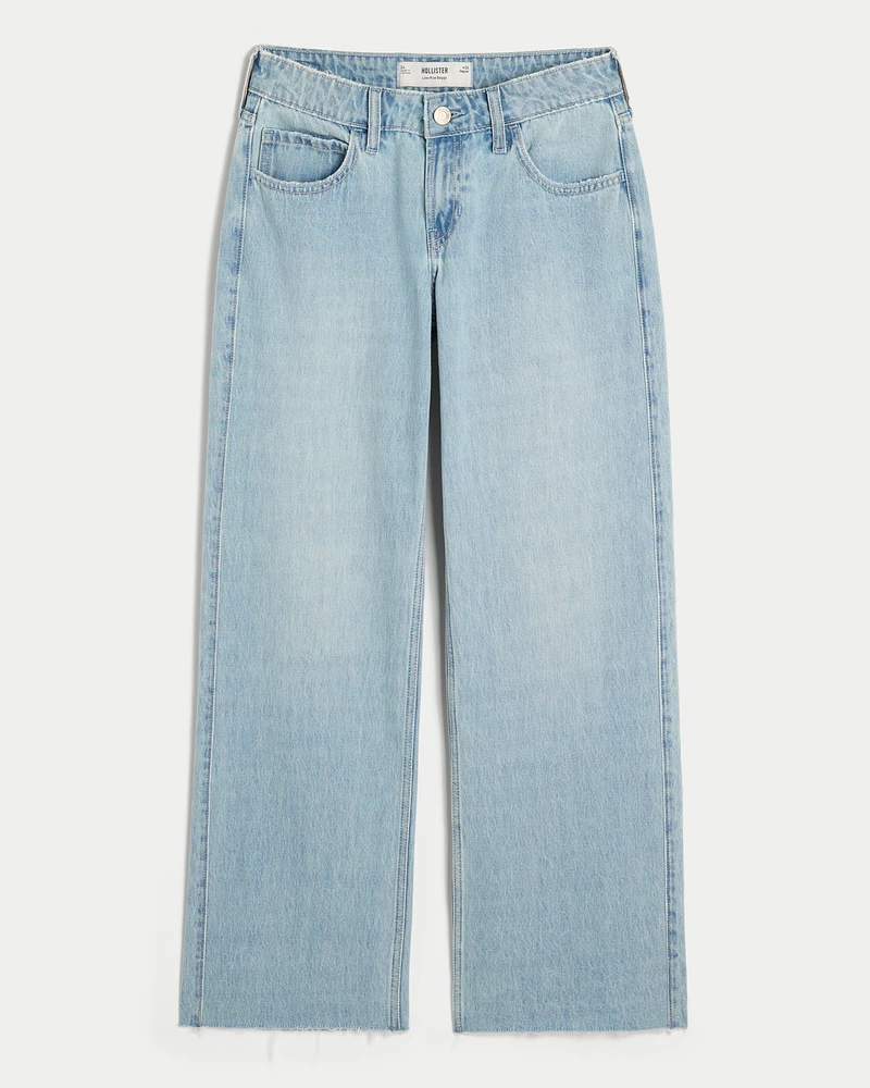 Low-Rise Light Wash Baggy Jeans