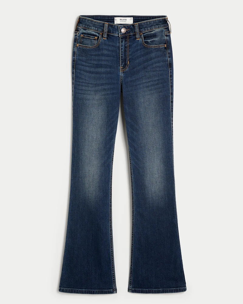 Mid-Rise Dark Wash Boot Jeans