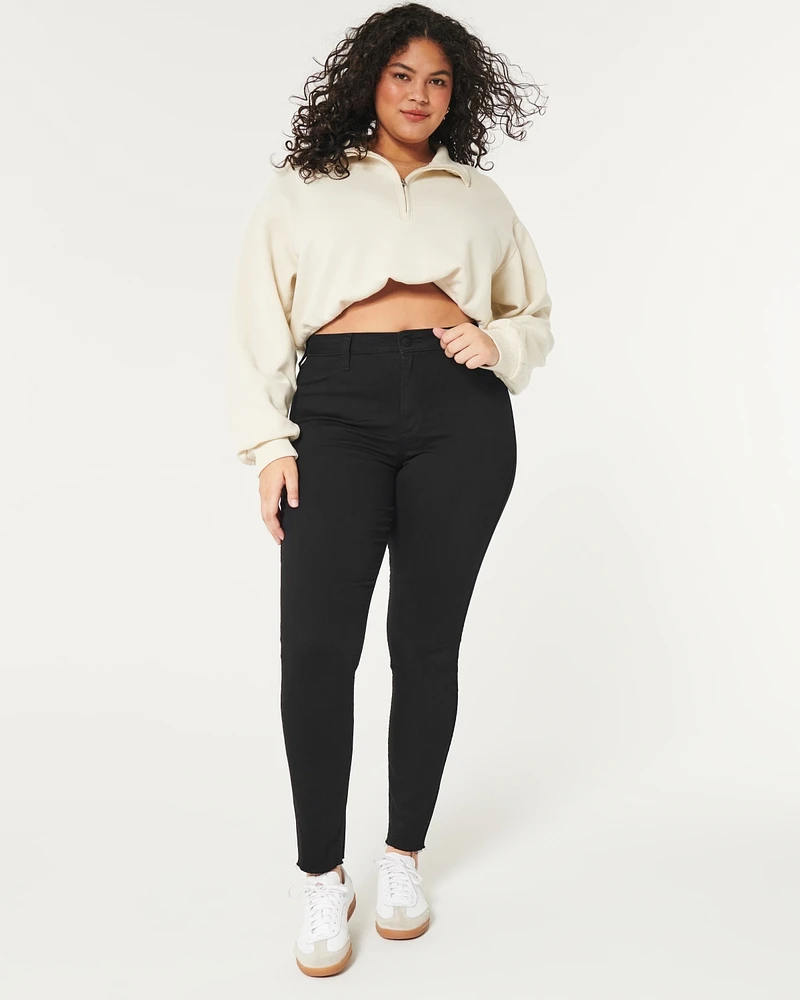 Curvy High-Rise Light Wash Jean Leggings