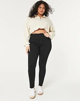 Curvy High-Rise Medium Wash Jean Leggings