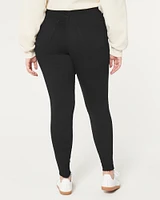 Curvy High-Rise Medium Wash Jean Leggings