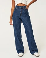 Ultra High-Rise Dark Wash Baggy Jean