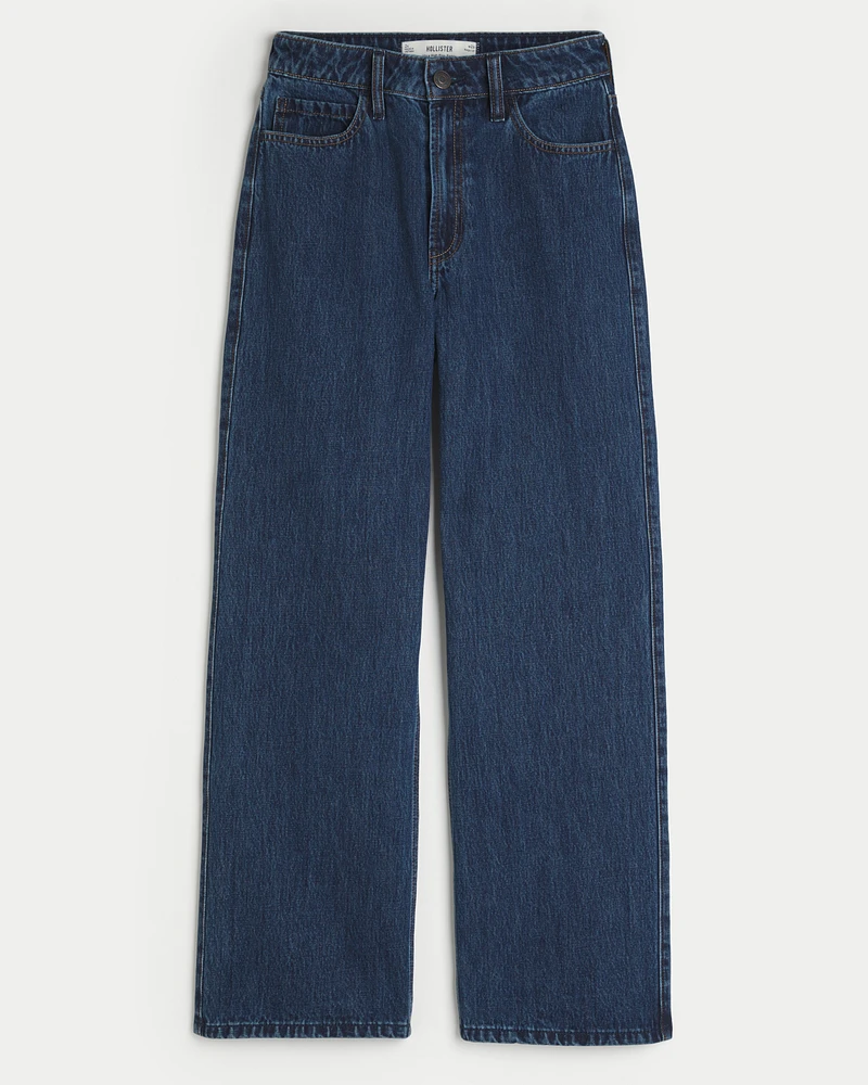 Ultra High-Rise Dark Wash Baggy Jean