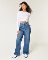 Ultra High-Rise Medium Wash Baggy Jeans