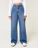 Ultra High-Rise Medium Wash Baggy Jeans