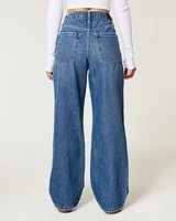 Ultra High-Rise Medium Wash Baggy Jeans