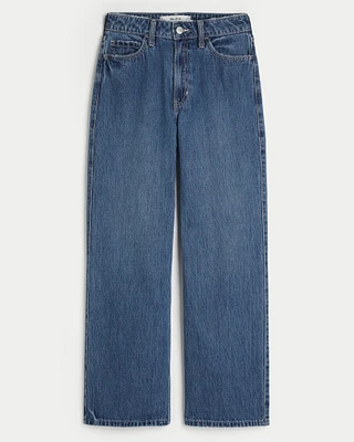 Ultra High-Rise Medium Wash Baggy Jeans