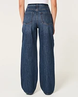 Curvy Ultra High-Rise Dark Wash Baggy Jeans