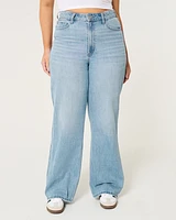 Curvy Ultra High-Rise Medium Wash Baggy Jeans