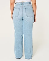 Curvy Ultra High-Rise Medium Wash Baggy Jeans