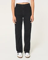 Curvy Ultra High-Rise Black Dad Jeans