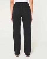 Curvy Ultra High-Rise Black Dad Jeans