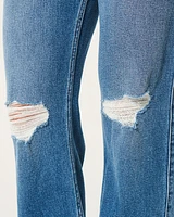 Curvy Ultra High-Rise Ripped Medium Wash Dad Jeans