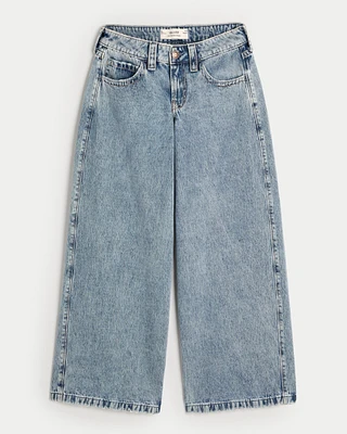 Low-Rise Medium Wash Super Baggy Jeans