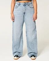 Ultra High-Rise Medium Wash Baggy Jeans