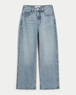 Ultra High-Rise Medium Wash Baggy Jeans