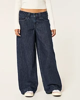 Low-Rise Dark Wash Super Baggy Jeans