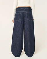 Low-Rise Dark Wash Super Baggy Jeans