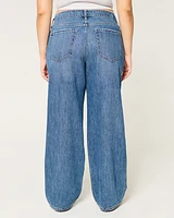 Curvy Mid-Rise Medium Wash Baggy Jeans