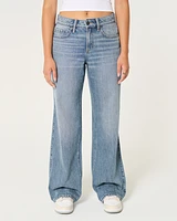 Curvy Mid-Rise Medium Wash Baggy Jeans