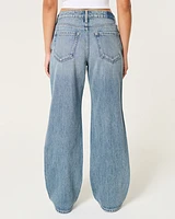 Curvy Mid-Rise Medium Wash Baggy Jeans