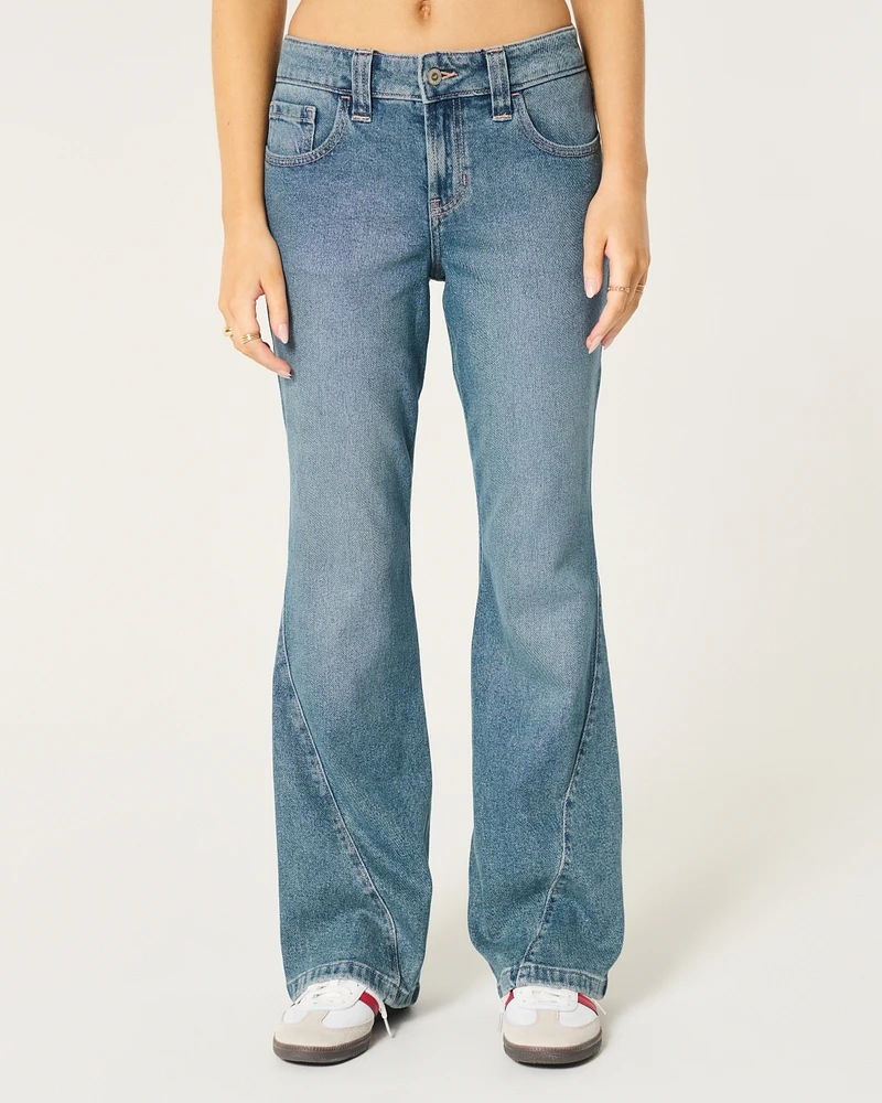 Mid-Rise Dark Wash Relaxed Boot Jeans