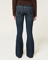 Low-Rise Dark Wash Flare Jeans