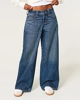 Low-Rise Dark Wash Super Baggy Jeans