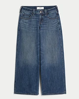 Low-Rise Dark Wash Super Baggy Jeans