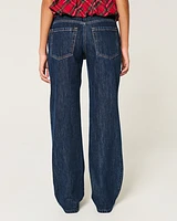 Low-Rise Dark Wash Loose Jeans