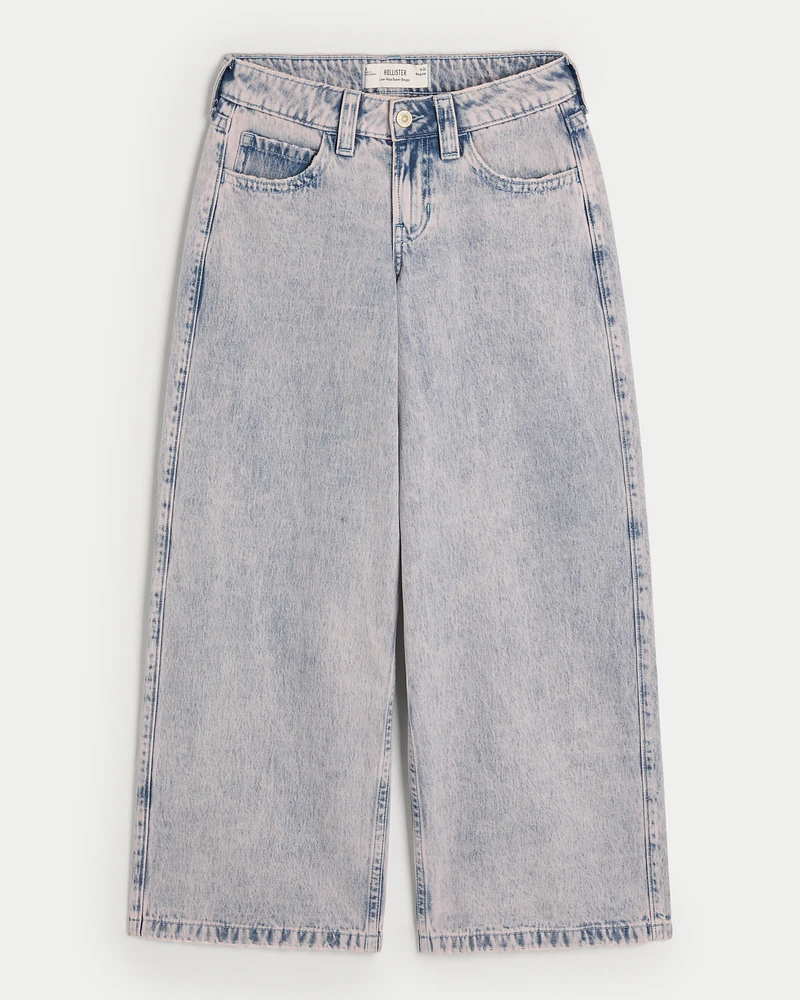 Low-Rise Pink Wash Super Baggy Jeans