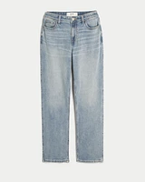 High-Rise Medium Wash Straight Jeans